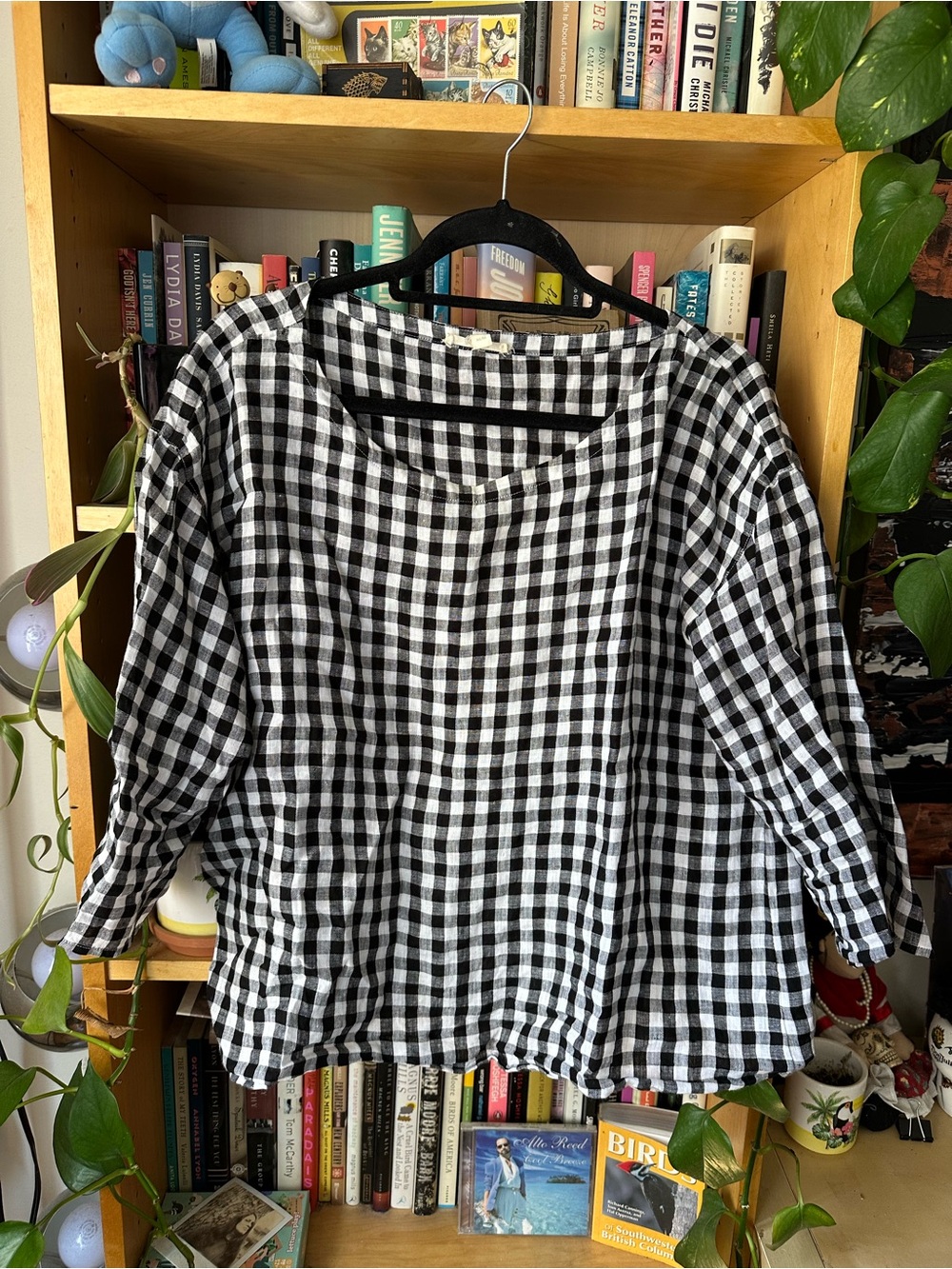 Eileen Fisher Gingham Blouse